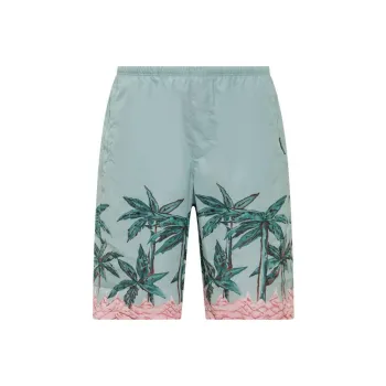 PALM ANGELS Palms Row Elasticated Waistband Swim Shorts