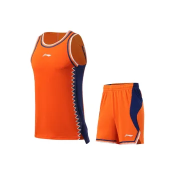 LiNing Sports Basketball Collection Basketball Suit Men's Sun Orange