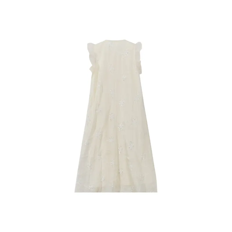 TEME Sleeveless Dress Women's Ecru-1