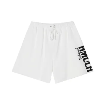 TCH Casual Shorts Unisex White With Black Logo