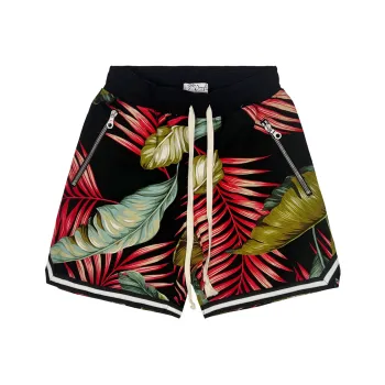 JUNGLE GURL Casual Shorts Unisex Red And Black Color Scheme