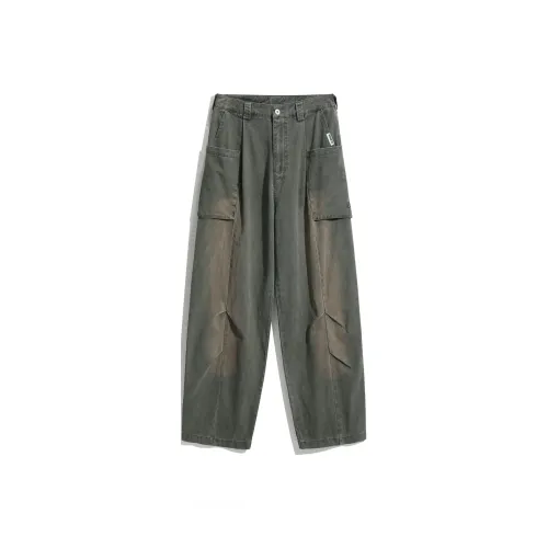 RICE NINE TEN Casual Pants Unisex Army Green