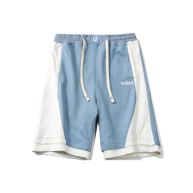 Guuka Casual Shorts Men Light Blue-0