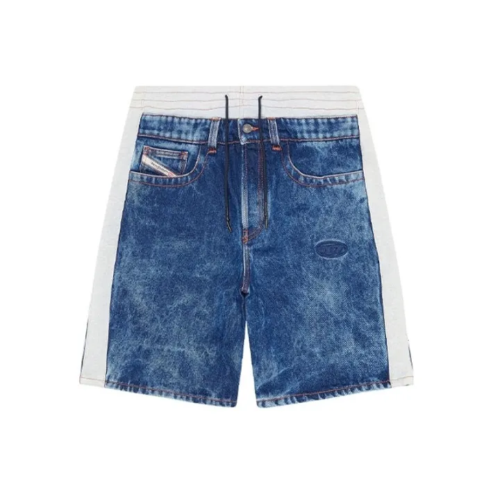 DIESEL Drawstring waistband Denim Bermuda Shorts-0