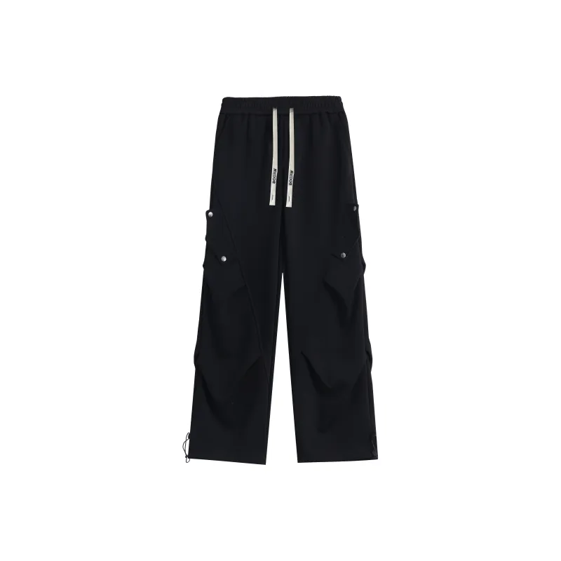 WKOOG Casual Pants Unisex Black-3