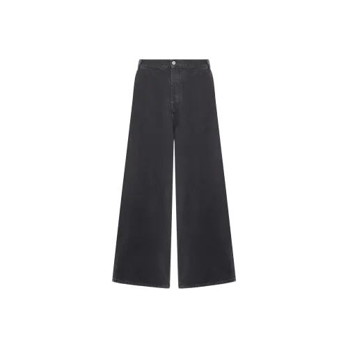 OFF WHITE Button Detailed Wide Leg Jeans