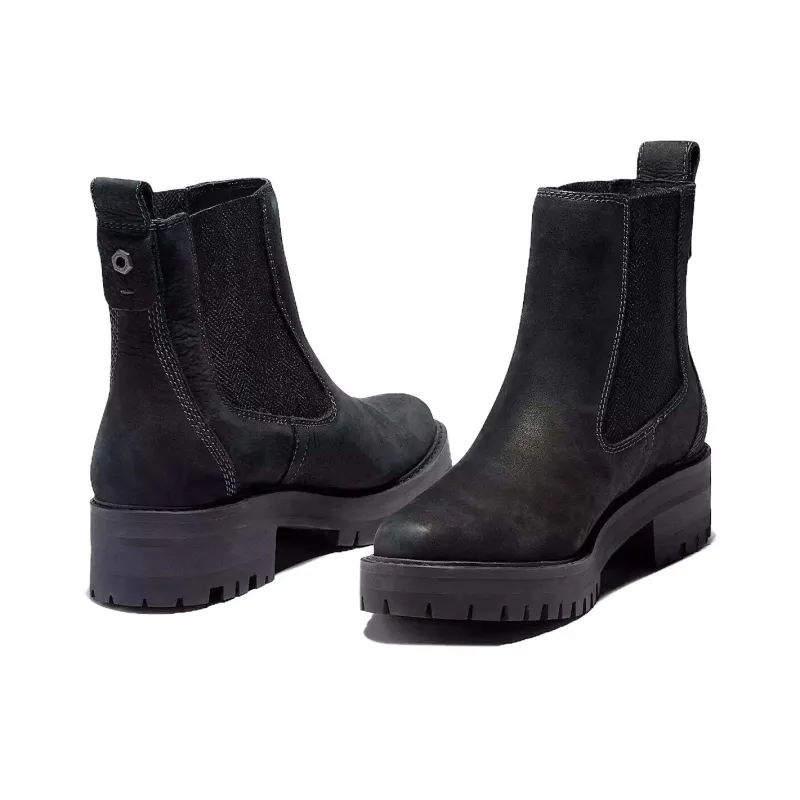Timberland Courmayeur Valley Short Chelsea Boots Women's Black-2