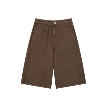TGNS Denim Shorts Unisex Gray Coffee