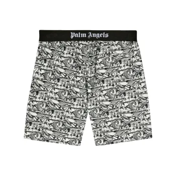 PALM ANGELS Waves Easy Shorts