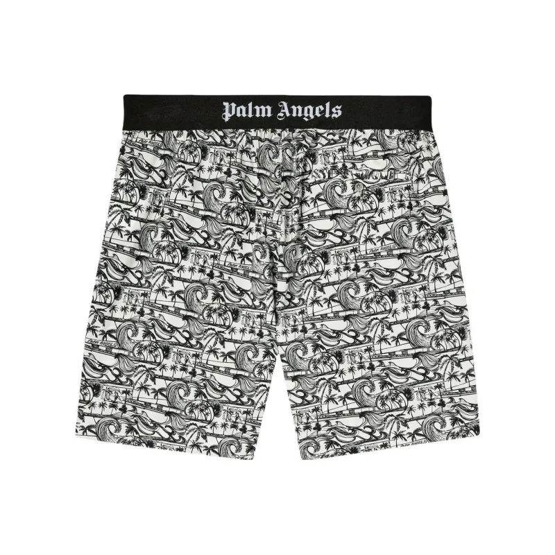 PALM ANGELS Waves Easy Shorts-0