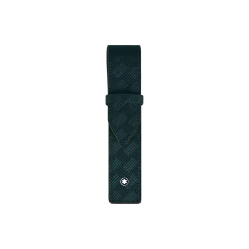 MONTBLANC Stylish 3.0 Grain Cow Leather Pen Pouch Storage Bag Unisex British Green