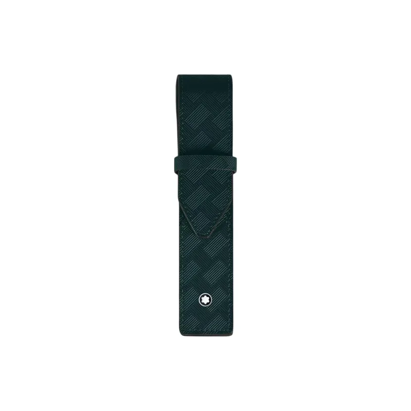 MONTBLANC Stylish 3.0 Grain Cow Leather Pen Pouch Storage Bag Unisex British Green-0