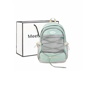 Fitchell Nylon Backpack Women's Green/Pink/White