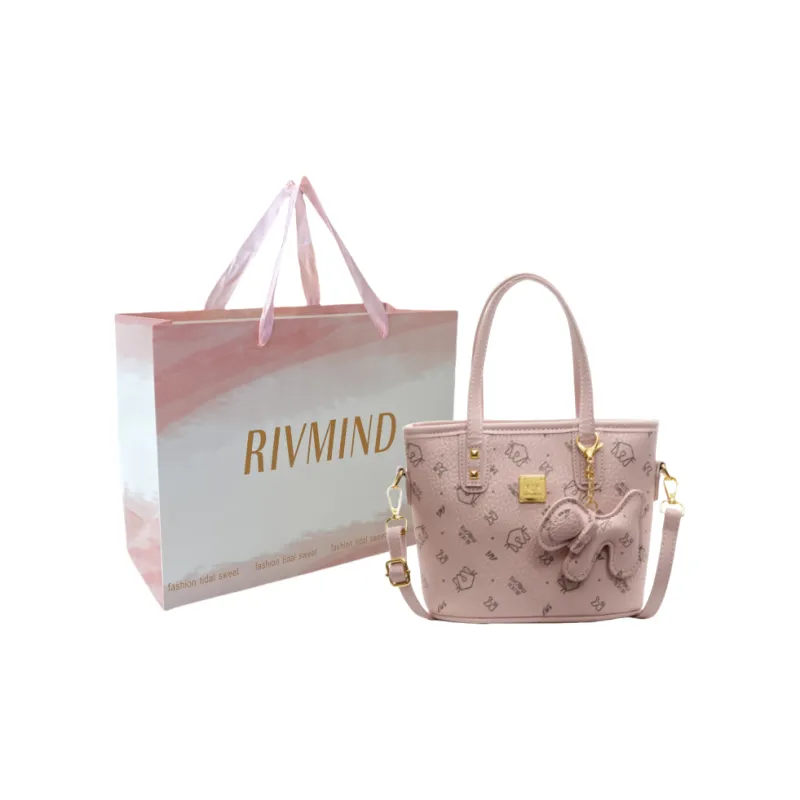 RIVMIND PU One Shoulder Handbag Regular Women's Khaki/Pink/Black/Brown-6