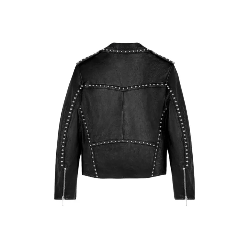 CELINE Stud Detailed Zip Up Jacket-1