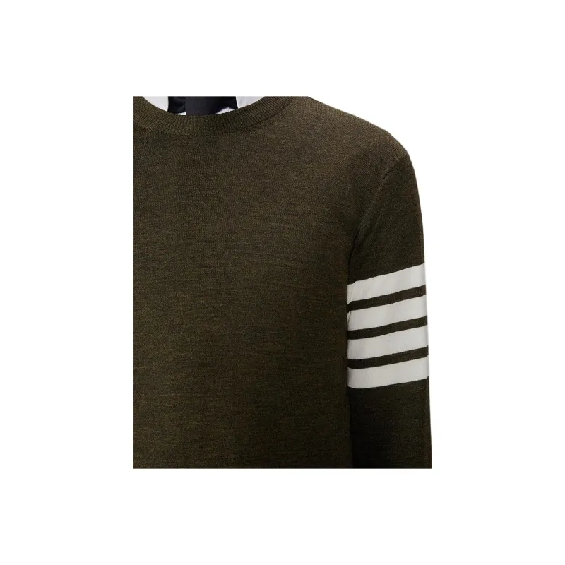 THOM BROWNE 4 Bar Crewneck Pullover-4