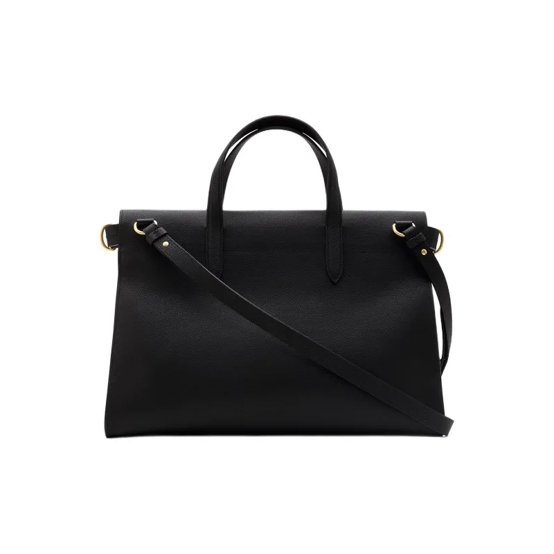 Burberry Calfskin Tote Bag, Shopping Bag, Handbag Medium Size Women's Black-2