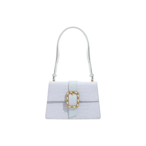 OCTSUI Synthetic Leather Shoulder Bag Women's Glacier Blue/Mousse Black