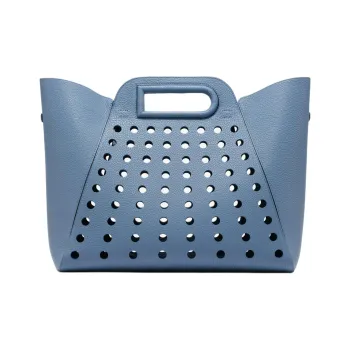 Delvau Cow Leather Tote Bag, Shopping Bag, Handbag Large Size Women's Denim