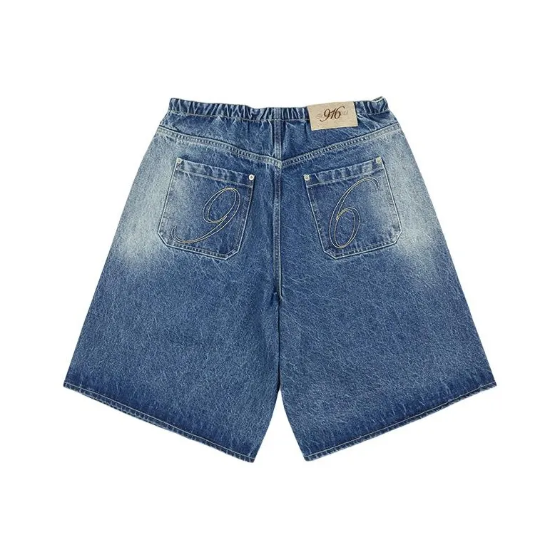 GOOD BAI Denim Shorts Unisex Washed Blue-0
