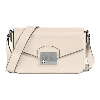 MONTBLANC Meisterstuck Grain Cow Leather Messenger Bag, Shoulder Bag Mini Women's Mist Beige