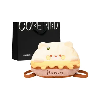 CORE BIRD Plush Backpack Women's Yellow/Blue/Pink