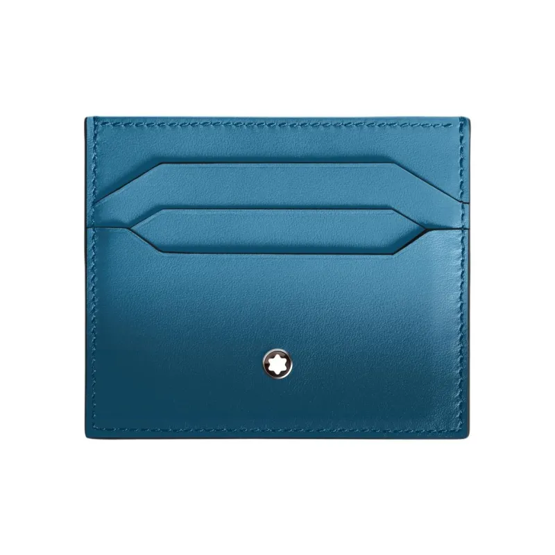 MONTBLANC Meisterstuck Grain Cow Leather Card Holder Men's Ink Smoky Blue-0