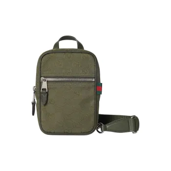 GUCCI Canvas Bag, Crossbody Handbag Mini Men's Forest Green