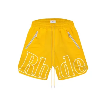 RHUDE Casual Shorts Men Yellow