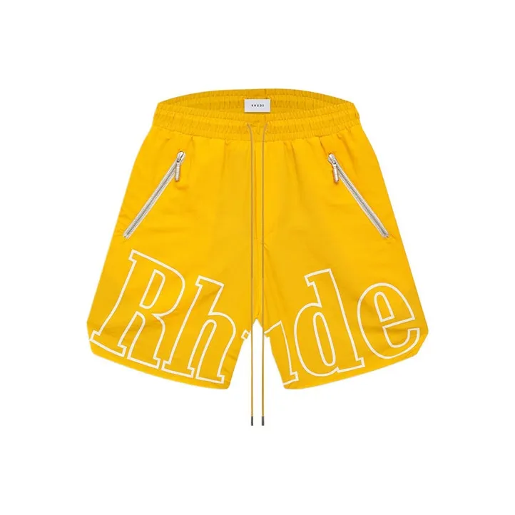 RHUDE Casual Shorts Men Yellow-0