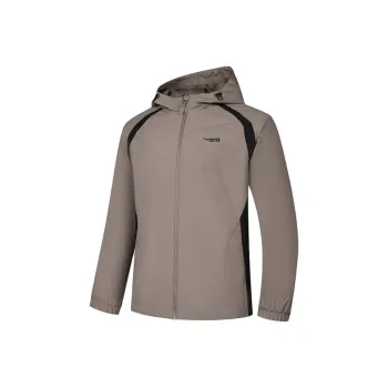 QIAODAN Trench Coat Men's Rock Brown/Black