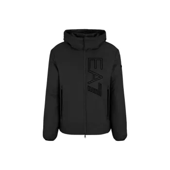 EMPORIO ARMANI Logo Embroidered Zipped Puffer Jacket