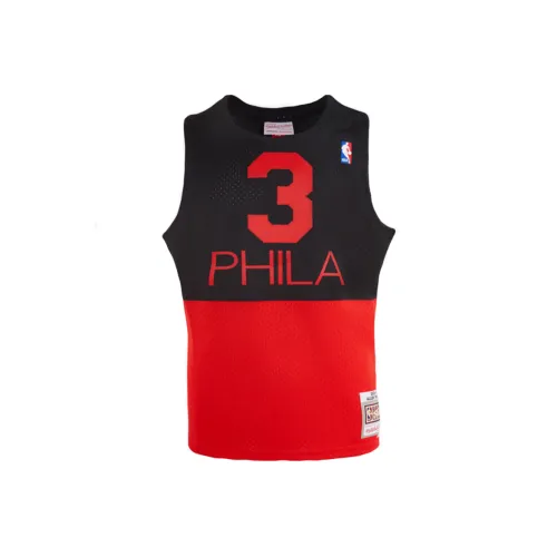 Mitchell Ness Basketball Jerseys Men Red Red