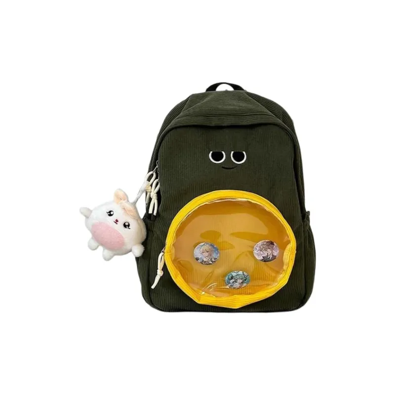 H YXIANG Corduroy Backpack Women's Multicolor-2
