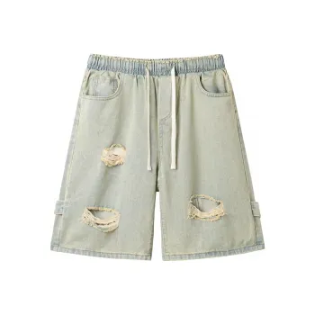 GROOL Denim Shorts Unisex Yellow Mud