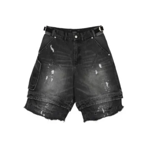 FARFROMWHAT Denim Shorts Men's Black