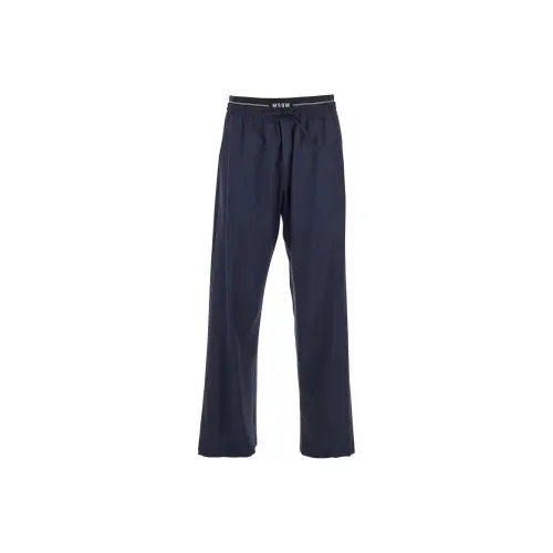 MSGM Logo Waistband Drawstring Trousers