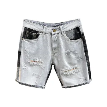 SANTASTIC Denim Shorts Men's Black Gray