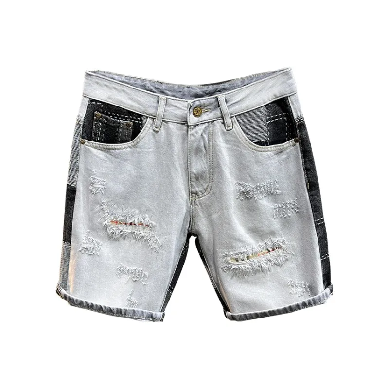 SANTASTIC Denim Shorts Men's Black Gray-0