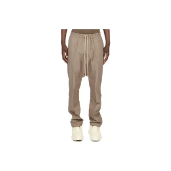 RICK OWENS/RO SS24 Lido Drawstring Long In Dust Casual Pants Men's Khaki