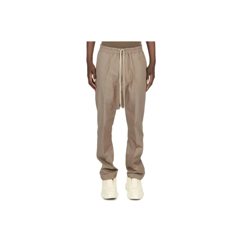 RICK OWENS/RO SS24 Lido Drawstring Long In Dust Casual Pants Men's Khaki-0