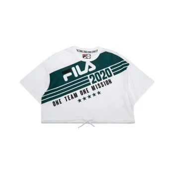 FILA FUSION Crop Tops Women's White