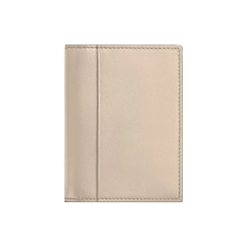MONTBLANC Meisterstuck Full Grain Cow Leather Card Holder Women's Ivory White-2