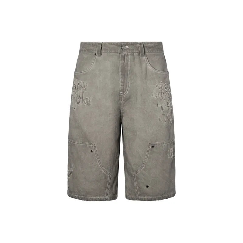 ROCAWEAR Denim Shorts Unisex Gray-0