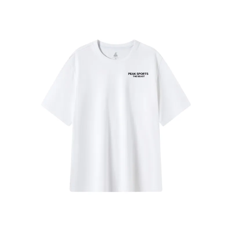 PEAK Fitness Set Unisex White Top+Black Shorts-1