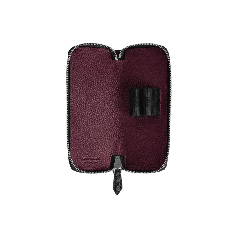 MONTBLANC Leather Pen Pouch Storage Bag Unisex Green-3