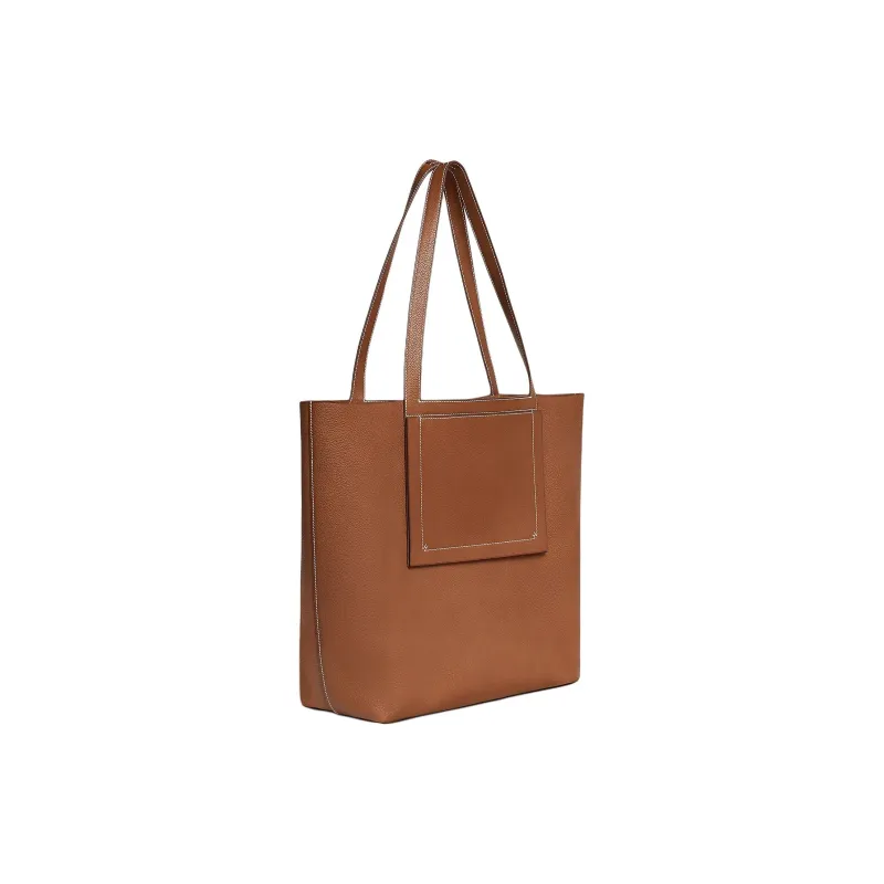 HERMES Cabasellier Barenia Faubourg Calfskin Tote Bag, Shopping Bag, Shoulder Bag Women's 34 Fauve Light Tawny-1