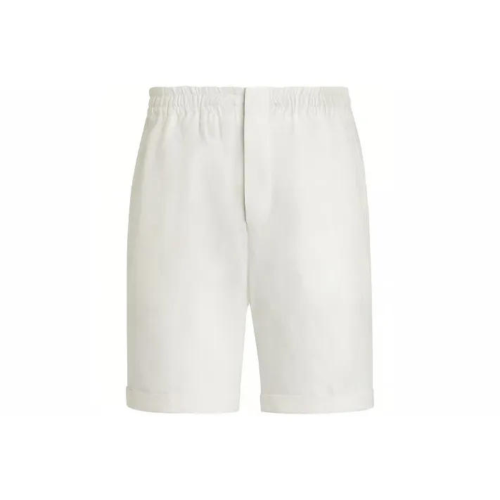 Ermenegildo Zegna Elasticated waist Linen Shorts-0