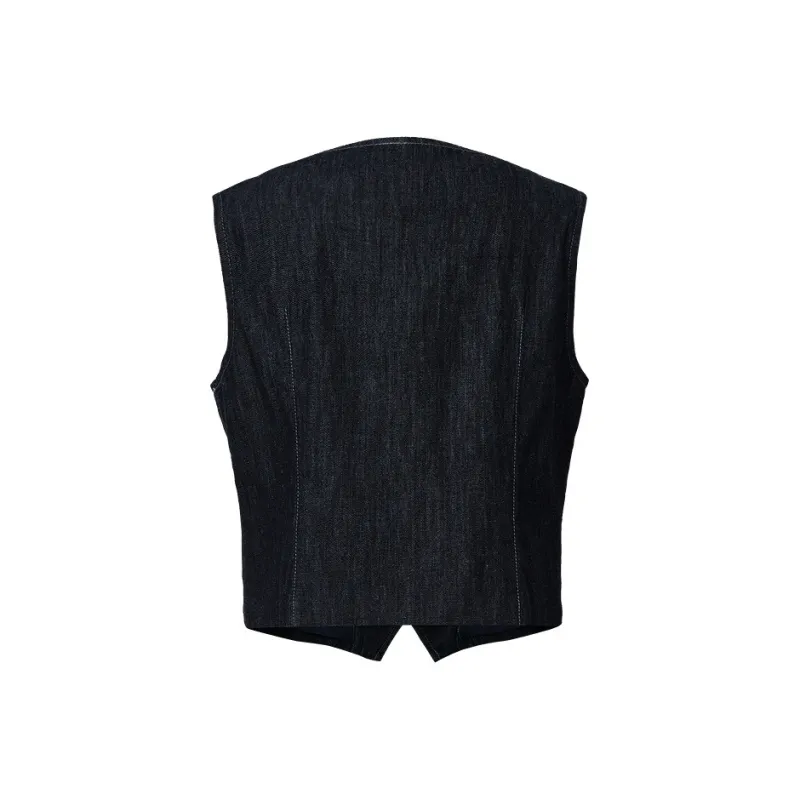 Hopeshow Vest Women's Dark Denim Blue 072-1