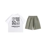 Clothing Set (White Top+Yellow Mud Shorts)